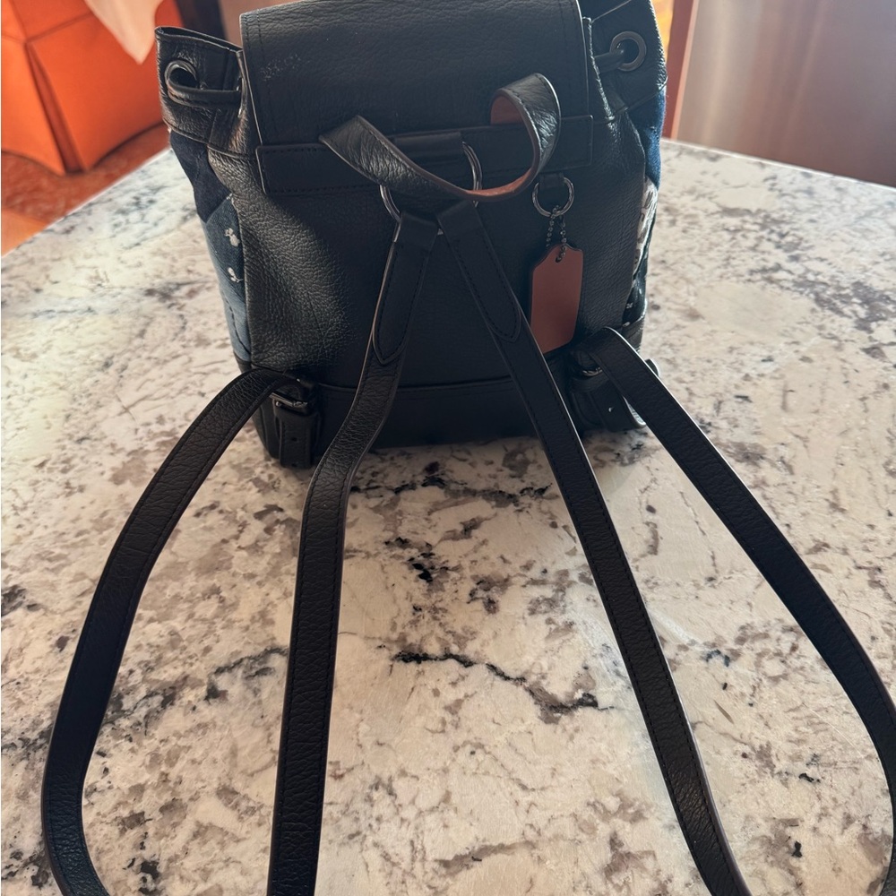Coach Black And Blue Patchwork Backpack - image 3